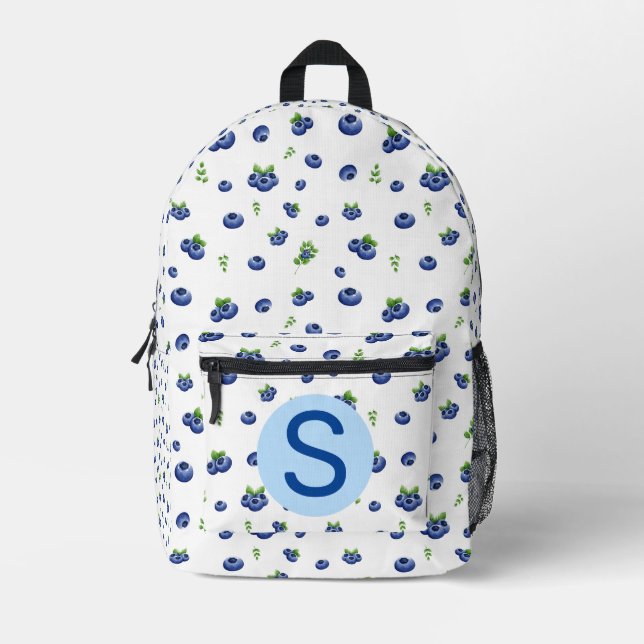 Blueberry Pattern Printed Backpack (Front)