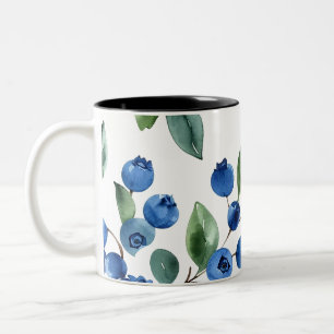 Blueberry pattern Two-Tone coffee mug