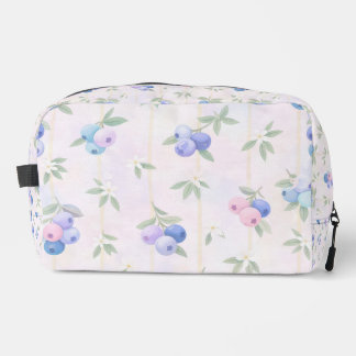 blueberry pattern with leaves dopp kit