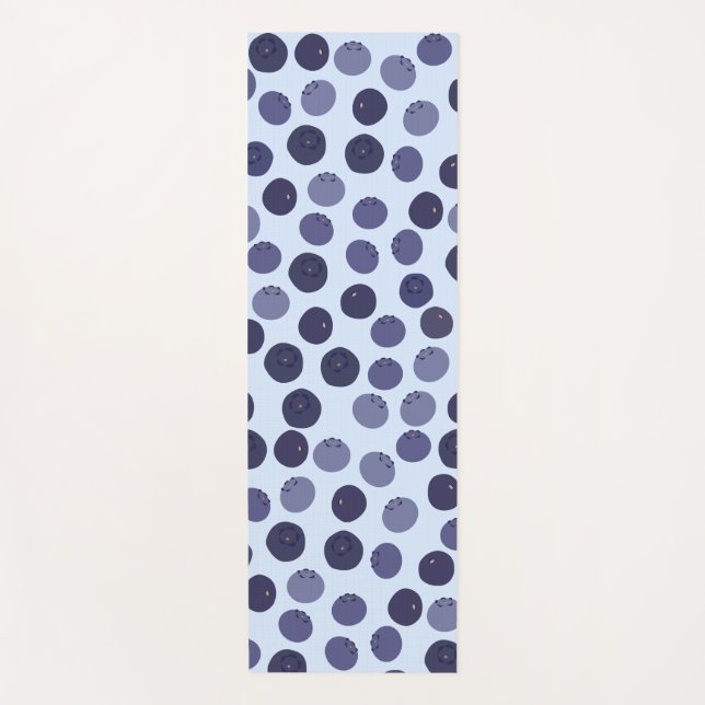Blueberry Pattern Yoga Mat (Front)
