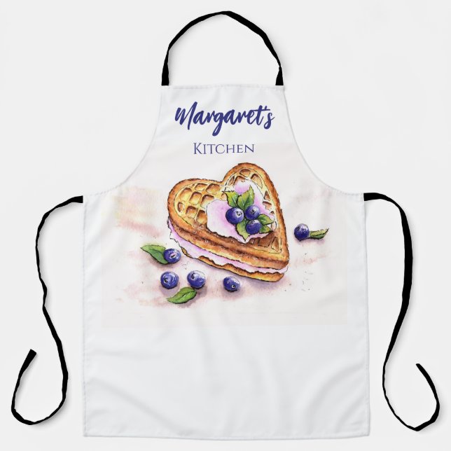 Blueberry Personalized Baker Apron  (Front)