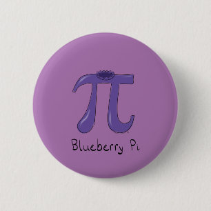 Blueberry Pi Cute Math Pi Day Button Pin