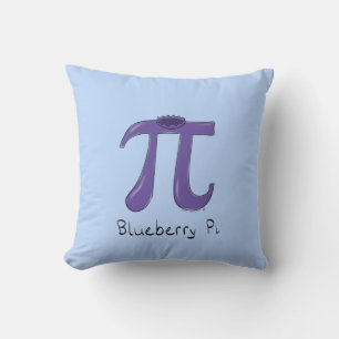 Blueberry Pi Cute Math Pi Day Pillow