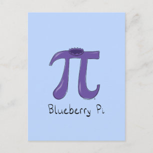 Blueberry Pi Cute Math Pi Day Postcard