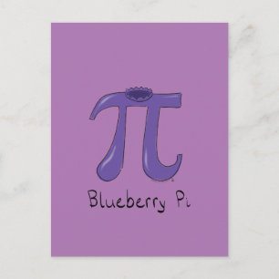 Blueberry Pi Cute Math Pi Day Postcard