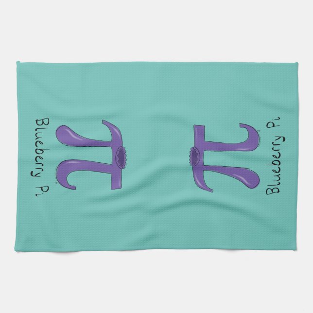 Blueberry Pi Cute Math Pie Baking Kitchen Towel (Horizontal)