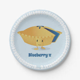 Blueberry Pi Day Paper Plate