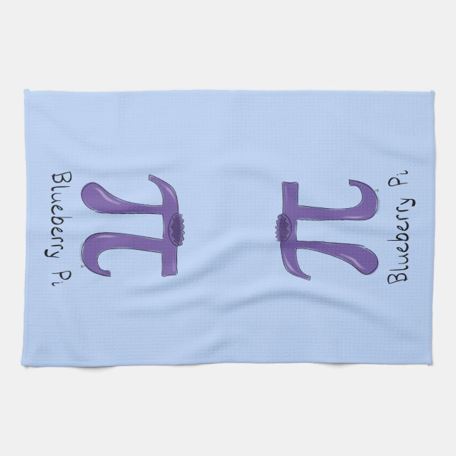 Blueberry Pi Symbol Cute Math Teacher Kitchen Towel (Horizontal)