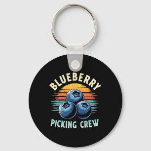 Blueberry Picking Crew Farmer Farming  Keychain