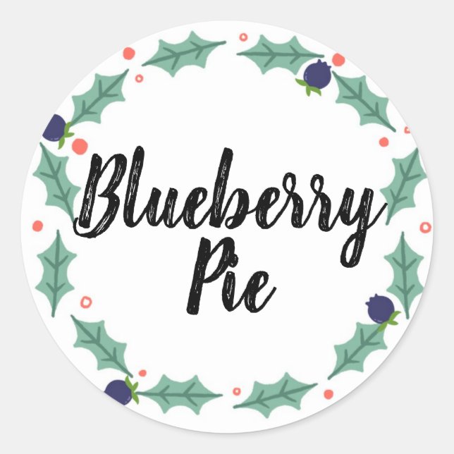 Blueberry Pie Food Labels (Front)