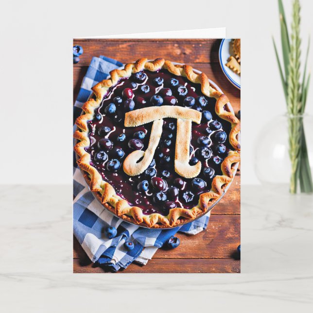 Blueberry Pie For Pi Day Card (Front)