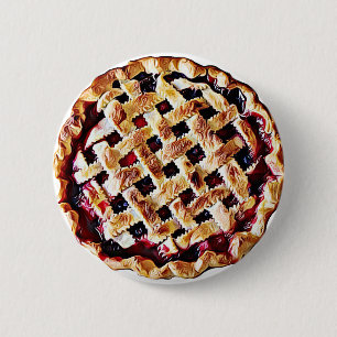 Blueberry Pie Fun Food  Button