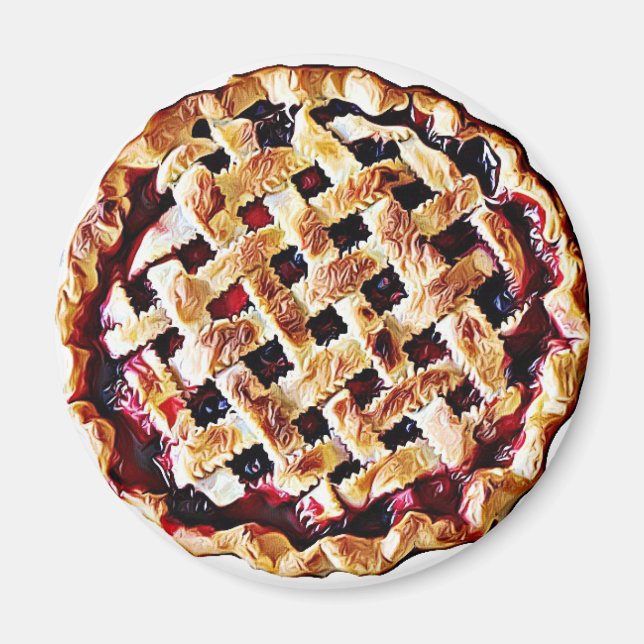 Blueberry Pie Fun Food Magnet (Front)