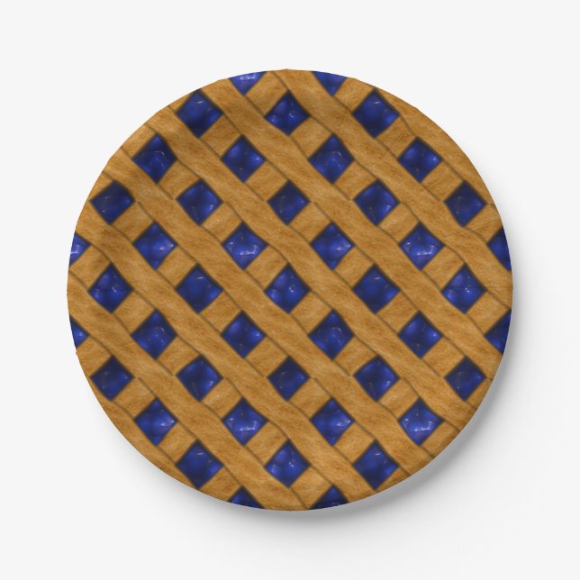 Blueberry Pie Pattern for Bakers Paper Plate (Front)