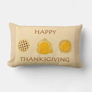 blueberry pie, roasted turkey, pumpkin pie pillow