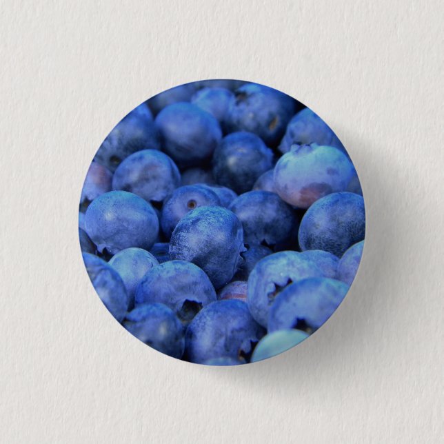 blueberry pile 1 inch round button (Front)