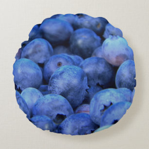 blueberry pile round pillow