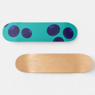 Blueberry Pop – Minimal Fruit Pattern Skateboard