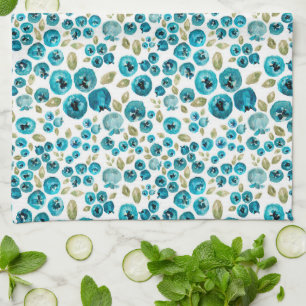 Blueberry Print Tea Towel