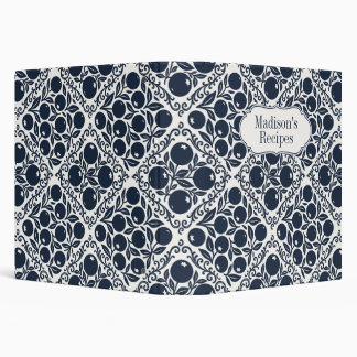 Blueberry Rustic Farmhouse French Country Recipe Binder