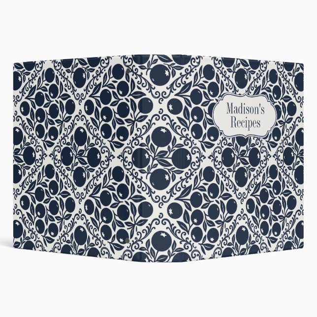 Blueberry Rustic Farmhouse French Country Recipe Binder (Background)