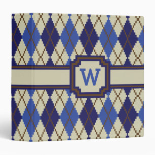 Blueberry Scone Argyle Binder