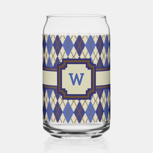 Blueberry Scone Argyle Can Glass (Front)