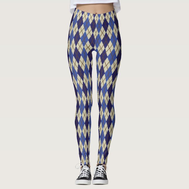 Blueberry Scone Argyle Leggings (Front)