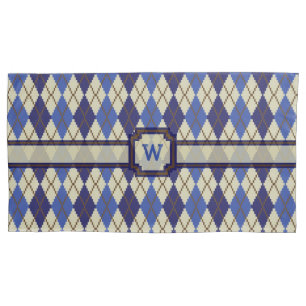 Blueberry Scone Argyle Pillow Case