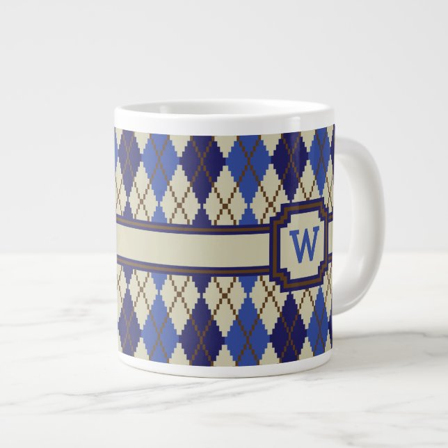 Blueberry Scone Argyle Specialty Mug (Front Right)