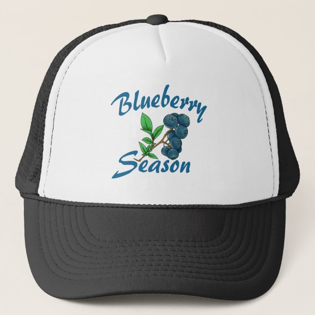 blueberry season trucker hat (Front)