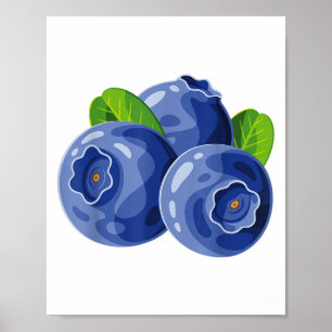 Blueberry Shirt Adult Men Women Kids Blueberry Cos Poster