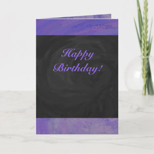 Blueberry Smear and Black Monogram Card
