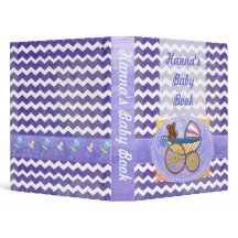 Blueberry Smear Chevron Pattern Baby Book