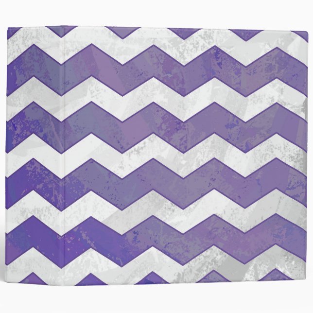 Blueberry Smear Chevron Pattern Binder (Front/Spine)