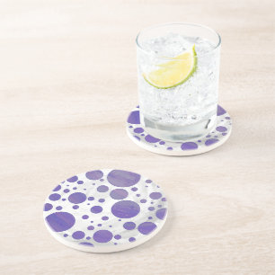 Blueberry Smear Polka Dot Coaster