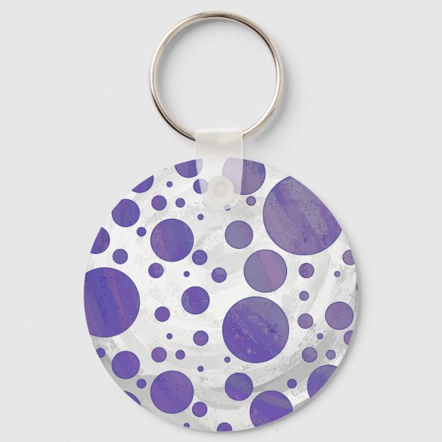 Blueberry Smear Polka Dot Keychain (Front)