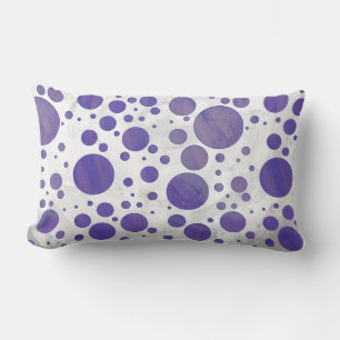 Blueberry Smear Polka Dot Lumbar Pillow