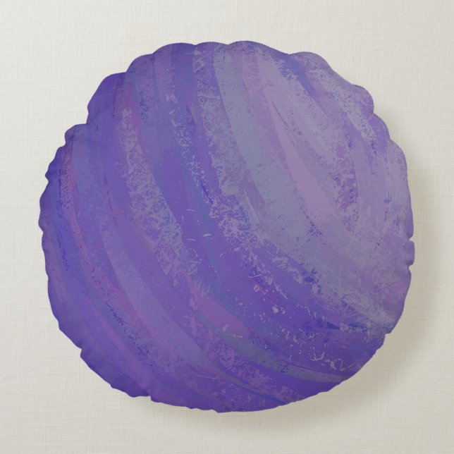 Blueberry Smear Round Pillow (Front)