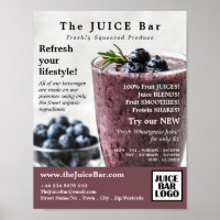 Blueberry Smoothie, Juice Bar Advertising