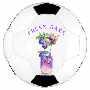 Blueberry Soccer Ball Fresh Cool Drink