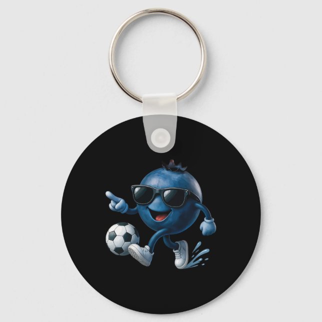Blueberry Soccer  Keychain (Front)