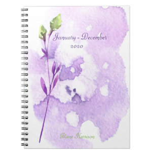 Blueberry Stem Watercolor Notebook