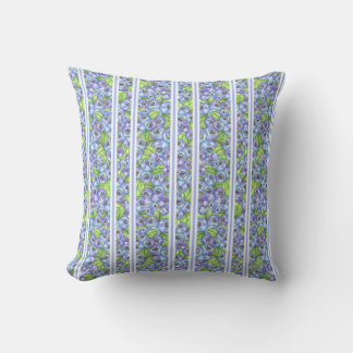 blueberry stripes throw pillow