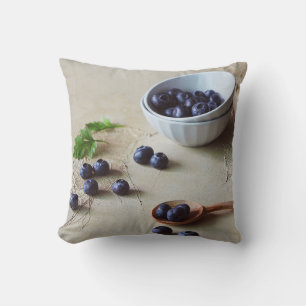 blueberry throw pillow