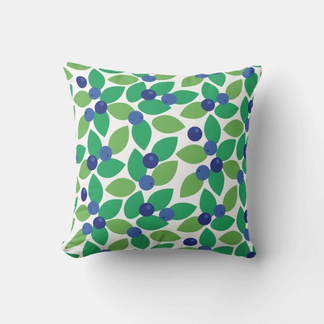 Blueberry. Throw Pillow (Front)