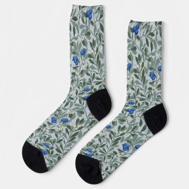 Blueberry Tree, William Morris Socks (Left)