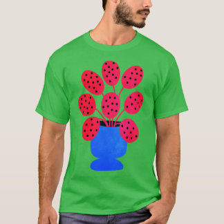 Blueberry Vase French Fuchsia Leaves Vases Stuff T-Shirt