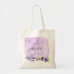 Blueberry Watercolor Tote Bag