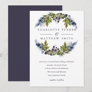BlueBerry Wedding Invitation